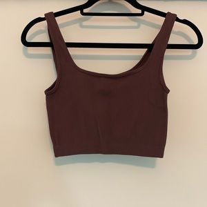 Zara Plum Cropped Tank